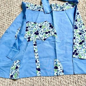 Vintage 1950s Handmade “Blueberry Umbrella” Hostess Apron